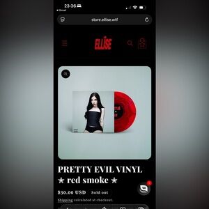 ELLISE • PRETTY EVIL RED SMOKE VINYL • STANDARD • NEW & UNPLAYED